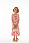VALENTINA RED STRIPED TRICOT TOP